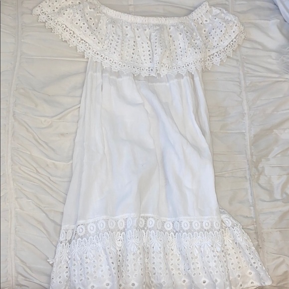 White Off Shoulder Sundress - Picture 2 of 3